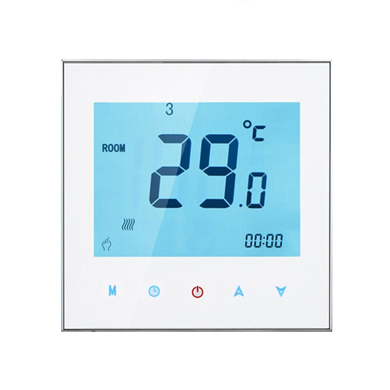 Termostato inteligente WiFi para calefacción de suelo, controlador remoto de temperatura para caldera de agua/Gas, termostato Alexa de Google Home: Blanco / THP1000WH(WITH WIFI)