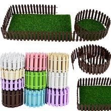 Mini Fence Barrier Fairy Garden Kit DIY Wood Fence Plant Potted Landscape Decor Miniature Terrarium Wooden Craft Fence