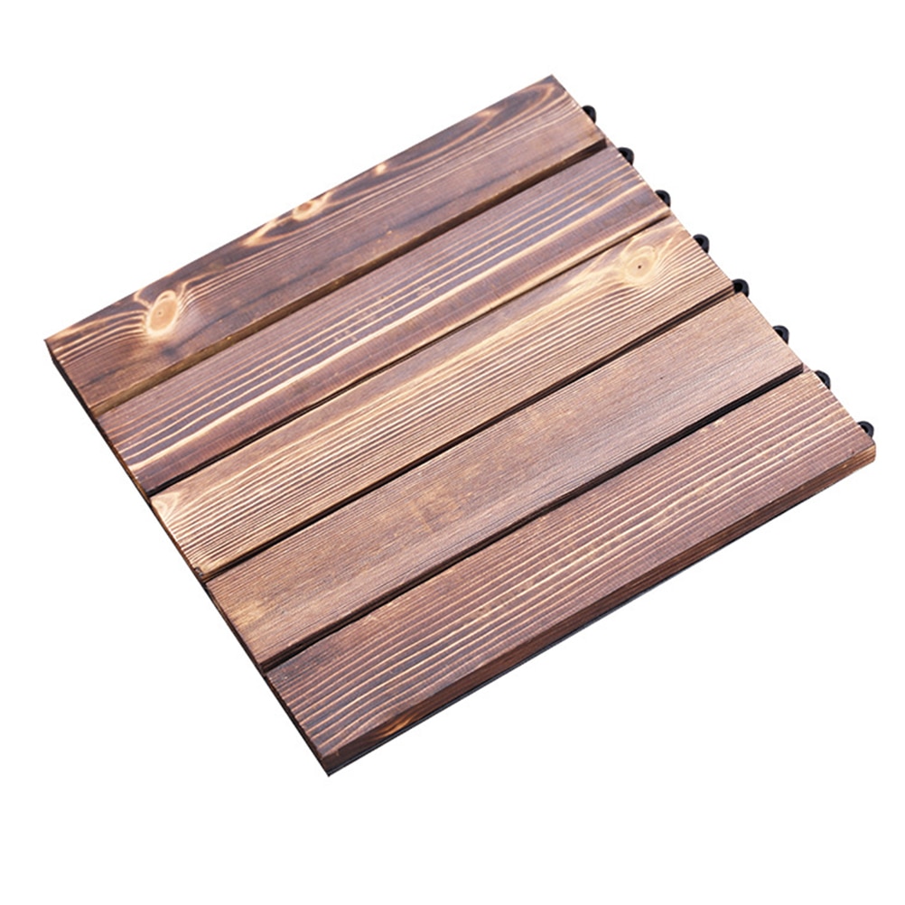 Wood Patio Paver Interlocking Flooring Tile Interlocking Deck Tile for Outdoor and Floors