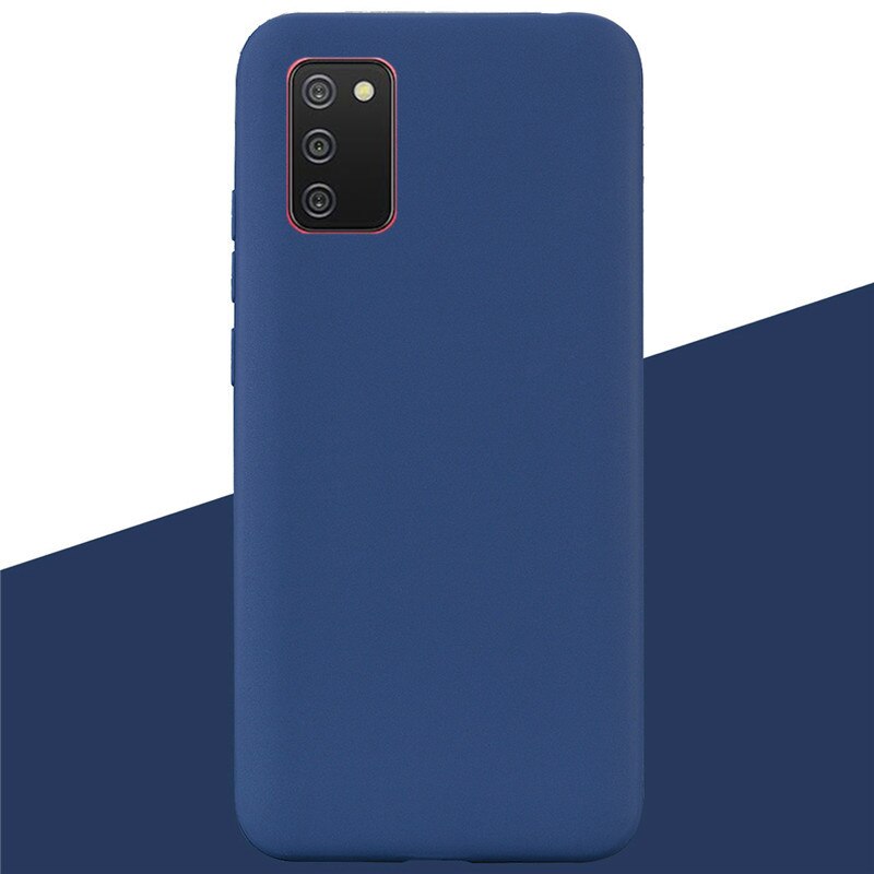 Weiche Silikon Fall Für Samsung A02S Fall A025F Weiche TPU Abdeckung Zurück Fall Für Samsung Galaxy A02S SM-A025F EINE 02S Telefon Fällen Coque: 2 Dark Blue