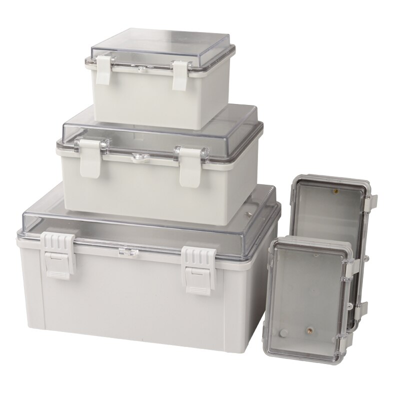 Waterproof Buckle Project box ABS Plastic Electric Control Box Wire Connection Cable Junction Box Instrument Enclosure Clamshell