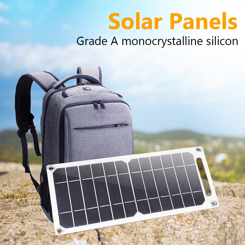 6W 5V USB Solar Panel Outdoor Travel Hiking Camping Portable Cells Power Bank Battery Solar Charger Generator for Mobile Phone