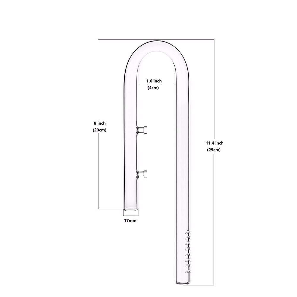 Lilja unikko pioni lasiputki ada kaksinkertainen imukuppikiinnitys suodatin lisävaruste akvaario vesikasvisäiliö 13mm 17mm