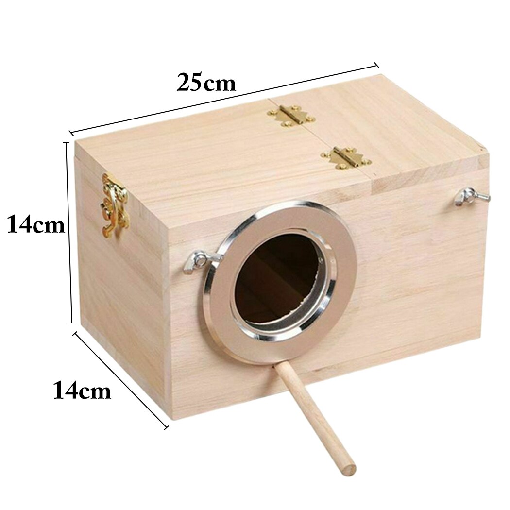 Visual Reference: Bird Nest Box Practical Wood Budgie House Small Bi