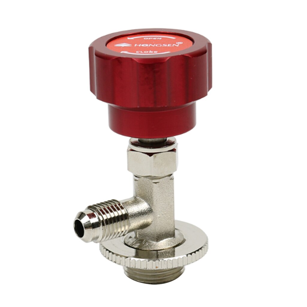 Pressure Relief Valve Refrigerant Can Tap Precision Spool 1/4``Tthread Red