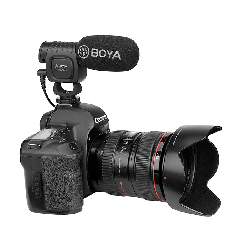 BOYA BY-BM3011 Op Camera Record Microfoon voor Canon Sony Nikon DSLR Camera Smartphone 3.5MM Jack Koude Schoen Youtobe Vlog mic