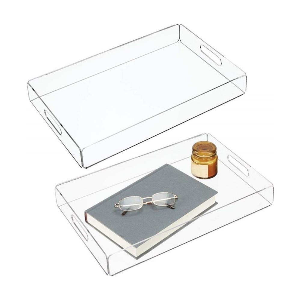 Acryl Lade Thee En Koffie Tafel Lade Dienblad Clear Acryl Dienblad Met Handgrepen Huis Keuken Opslag