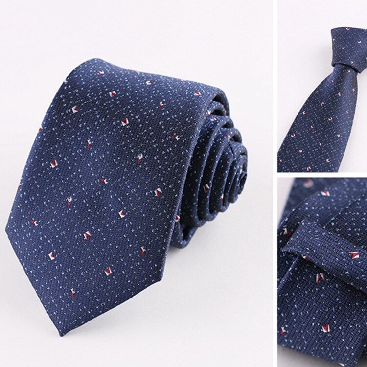 7cm slips kostym randig bankett slips brudgum man gentleman bröllopsklänning jacquard slips gravatas para homens