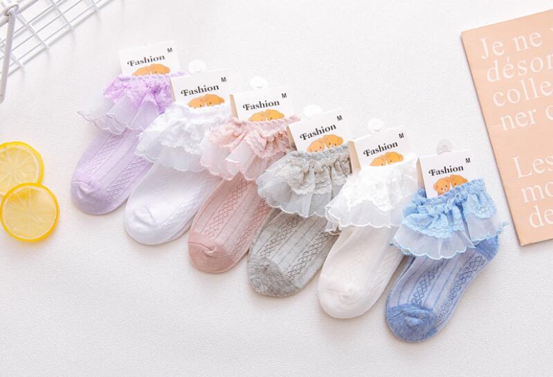 Calcetines de punto con pompones para niñas, medias de princesa, para verano, 24 pares: Mixed batch