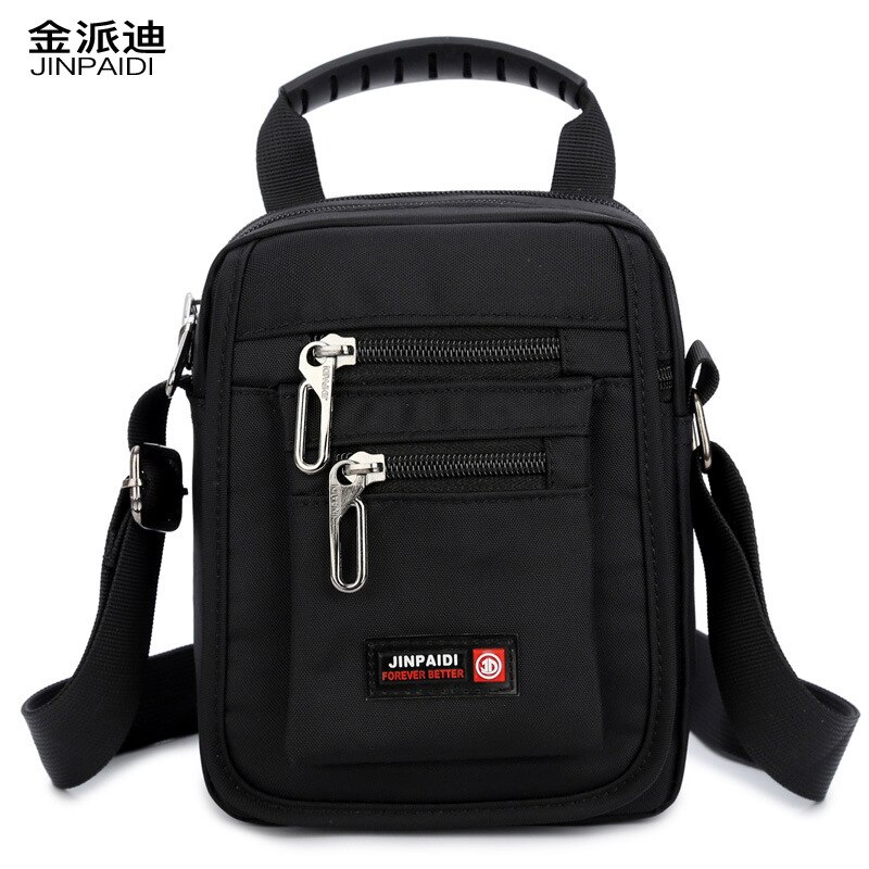 Waterproof Nylon Shoulder Bag Diagonal Bag Men's Bag Men's Casual Business Briefcase: black