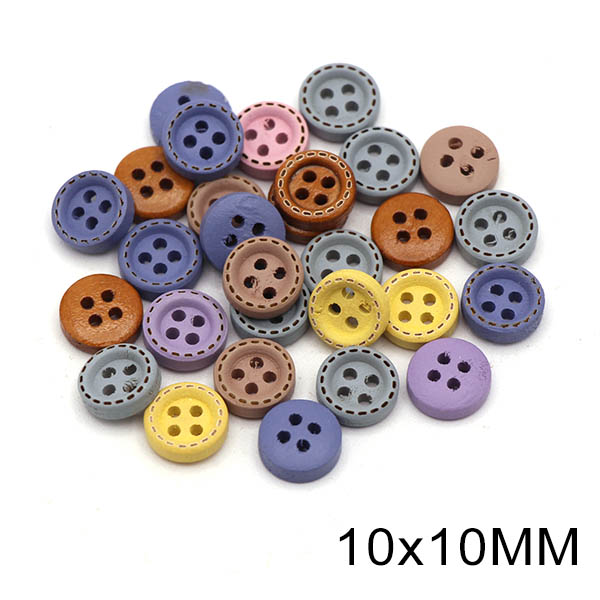 50Pcs Red Heart Decorative Button 2-Holes Wooden Buttons for Clothing Love Craft Supplies DIY Bags Sewing and Needlework 15x13mm: 05