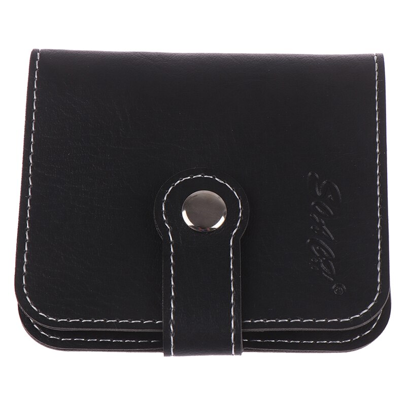 Wallet Acoustic Electric Plectrum Mix Black Square Leather Guitar Pick Holder Bag