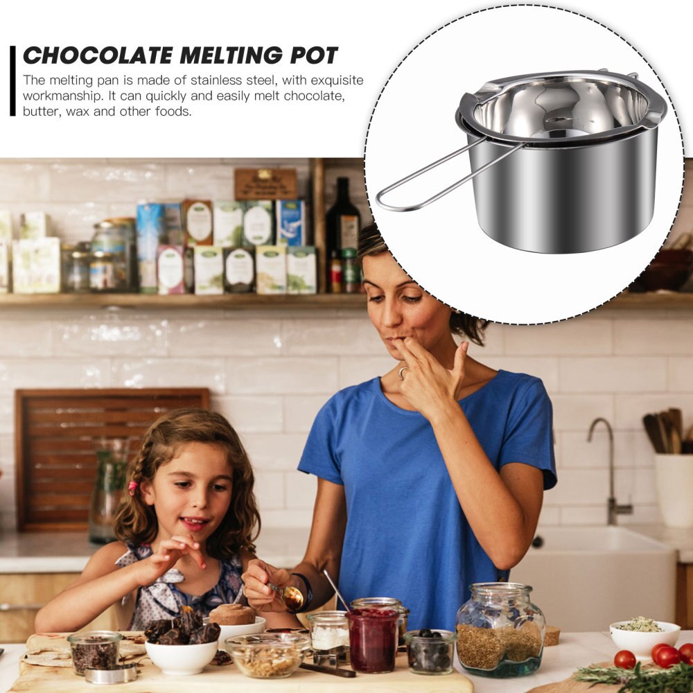 1 Set Double Boiler Pot Stainless Steel Chocolate Pot Chocolate Melting Pot