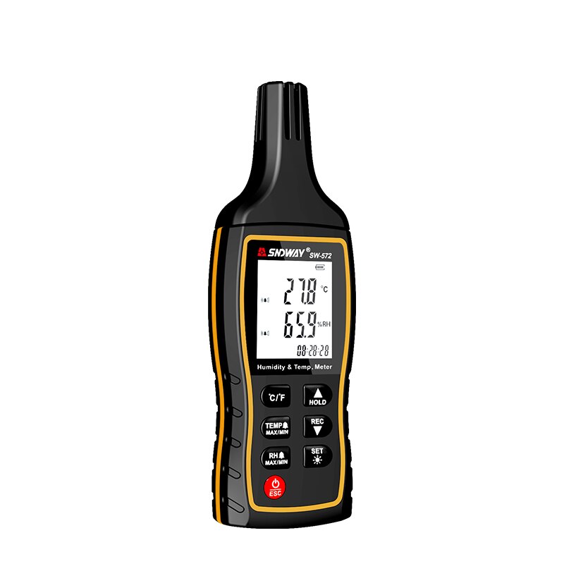 Higrómetro de alta precisión para interiores y exteriores, medidor electrónico de temperatura Industrial, Digital, SW-572 de humedad