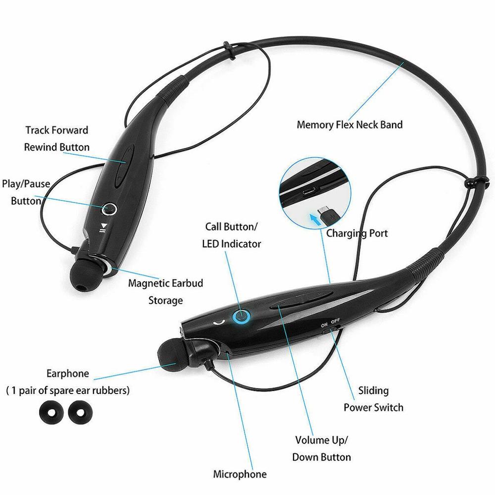 Hbs730 Neck-Mounted Wireless Headset Sports Running Stereo Music Call Earbuds Mini Headset Wireless Headphone Earbud
