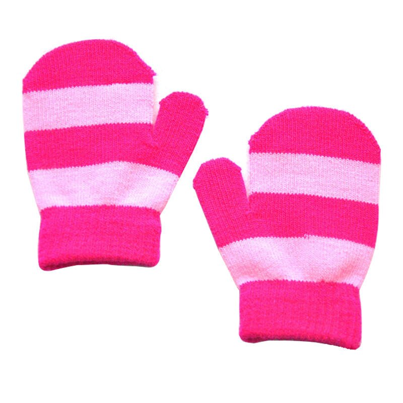 Warmmom – gants en laine chauds pour enfants de 1 à 5 ans, en tricot, pour l'extérieur et l'hiver: T5