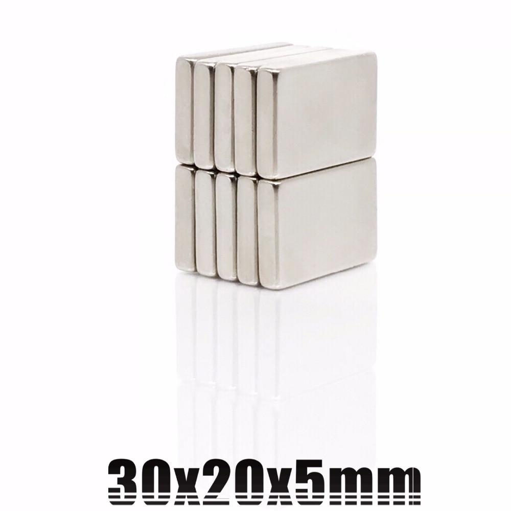 5pc 30x20x5 vierkante N35 Zeldzame Aarde Blok Magneet 30*20*5 Super Sterke krachtige Neodymium Magneet