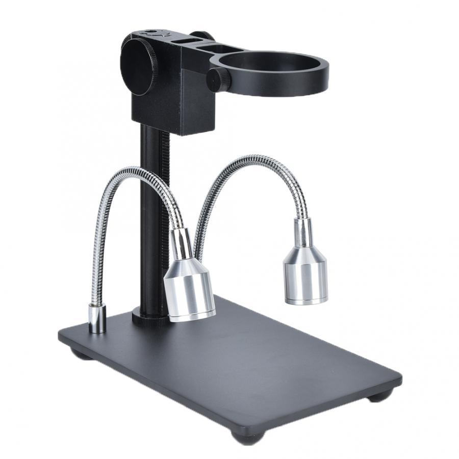 Heavy Duty Aluminum Alloy Digital Microscope Stand Bracket Support Adjustable Height For 50mm Microscope Diameter