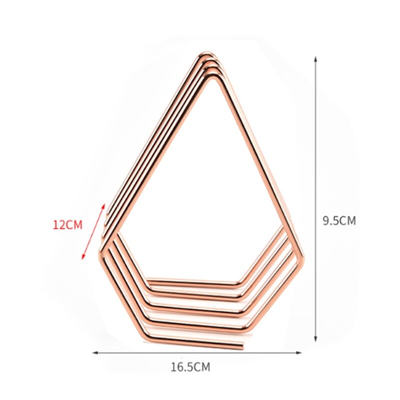 2PCS Rose Gold Mail Sorter Wire File Organizer Mail Sorter Desk Organizer, 3 Slot Diamond Shape Magazine File Holder