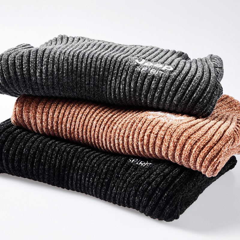 col roulé hommes Pull automne hiver décontracté Pull ample hommes tricots couleur unie Pull Pull Homme Sueter Hombre