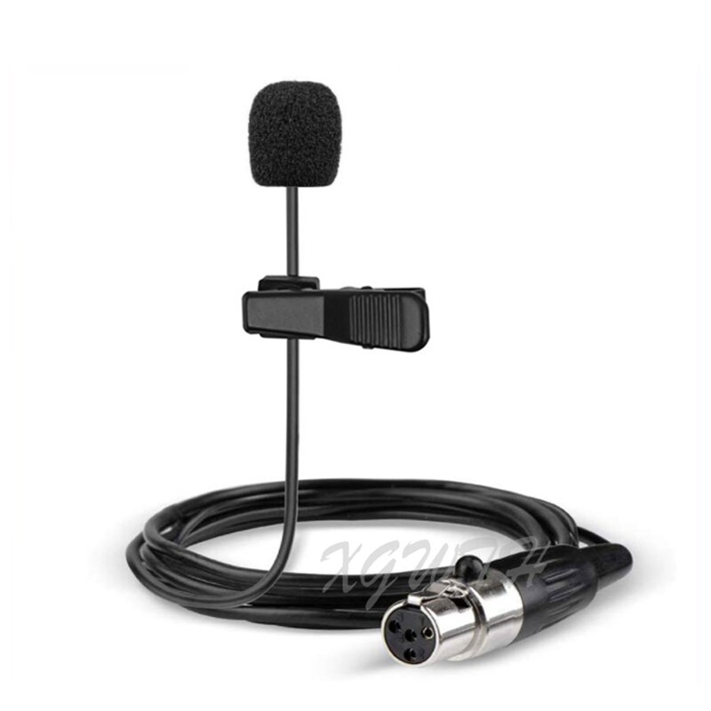 Black Tie Clip Lapel Microphone Condenser Lavalier Mic Mike for Shure