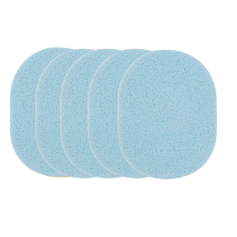 Esponja suave de 5 piezas para limpieza Facial, almohadilla de limpieza , exfoliante de Color aleatorio, herramienta cosmética: blue