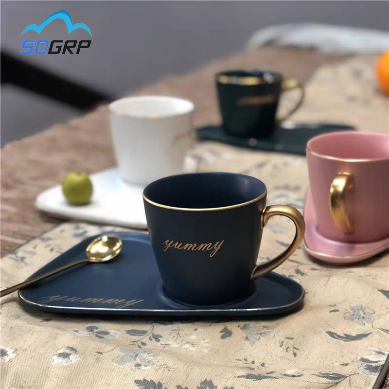 Europäische Luxuriöse Keramik Kaffee Tasse teetasse Büro Tee tasse einstellen Milch Tee Tassen Geburtstag Paare Freunde Mit Löffel Kasten