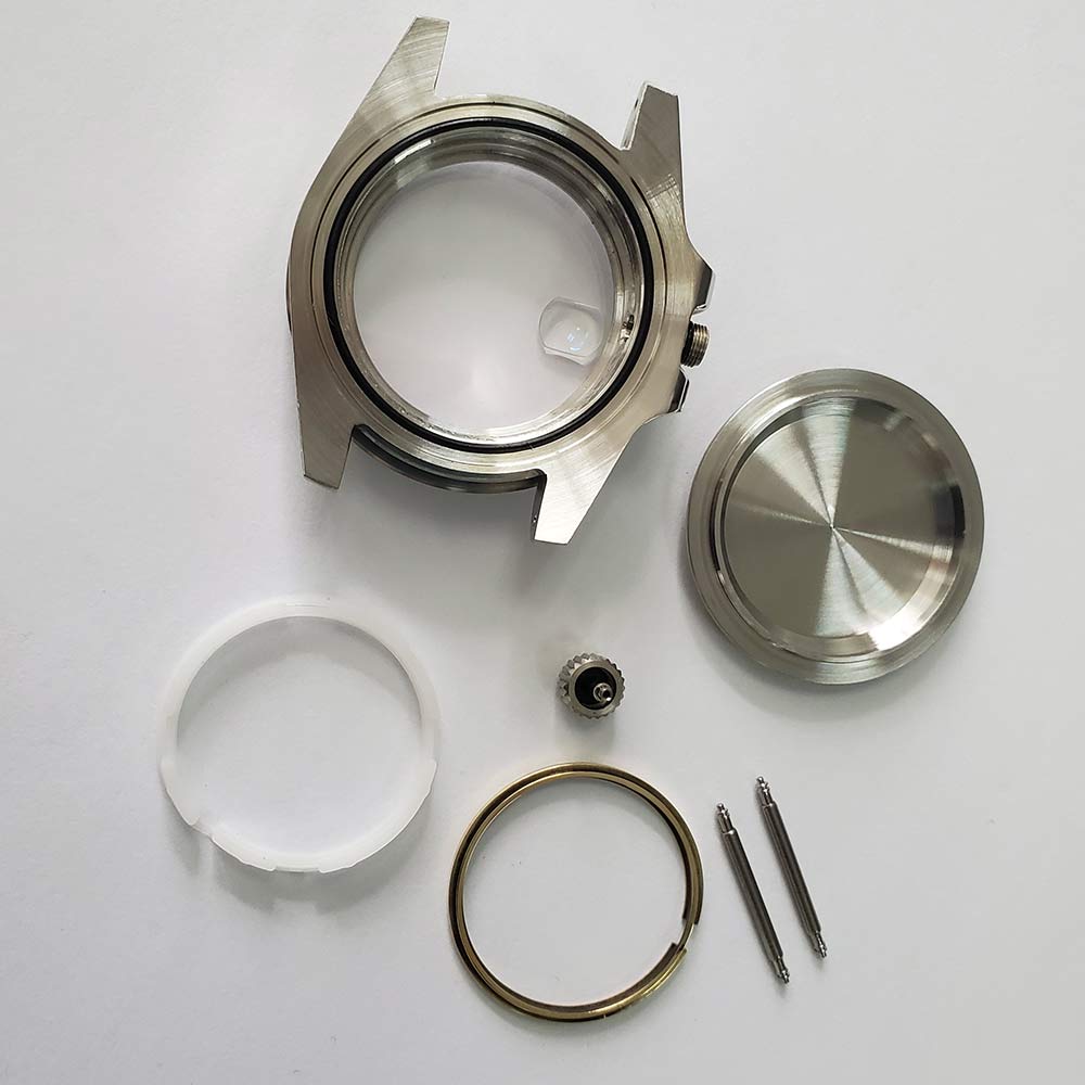 Sapphire Crystal Unidirectional Rotating Crystal Bezel Watch Case Stainless Steel 40mm Men R5