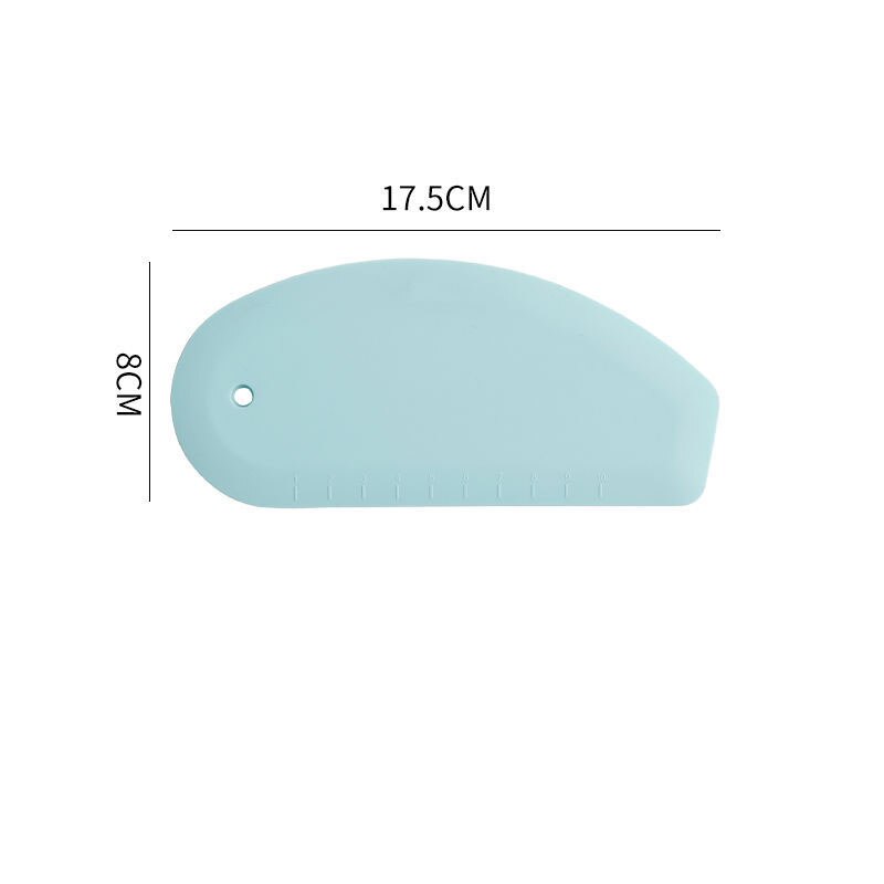 Flexible Silicone Bowl Scraper Pastry Best Bench Scraper For Cakes Kitchen Aid Food Scraper For Dish Pan Bowl Dough Tools: Blue