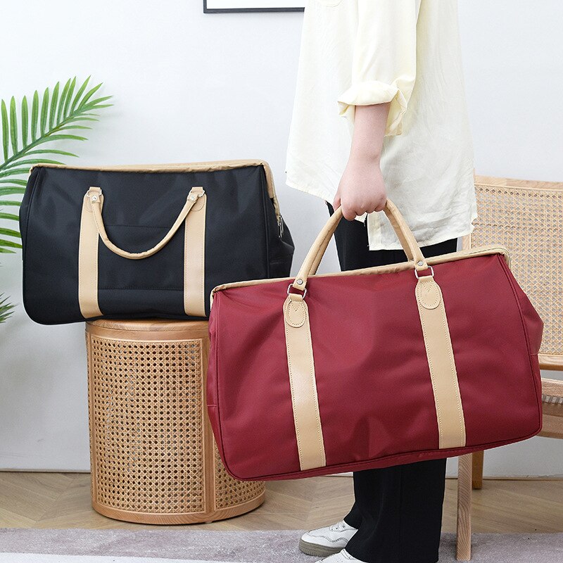 Bolsa de lona de viaje plegable, paquete de almacenamiento de ropa impermeable de alta capacidad, se puede mover, organizar, accesorios de bolso