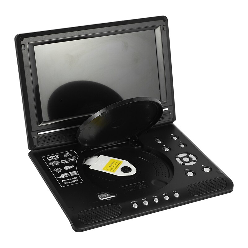 9.8 Inch Portable Car DVD Player Home HD Rotatable VCD CD MP3 HD DVD Player with Gamepad