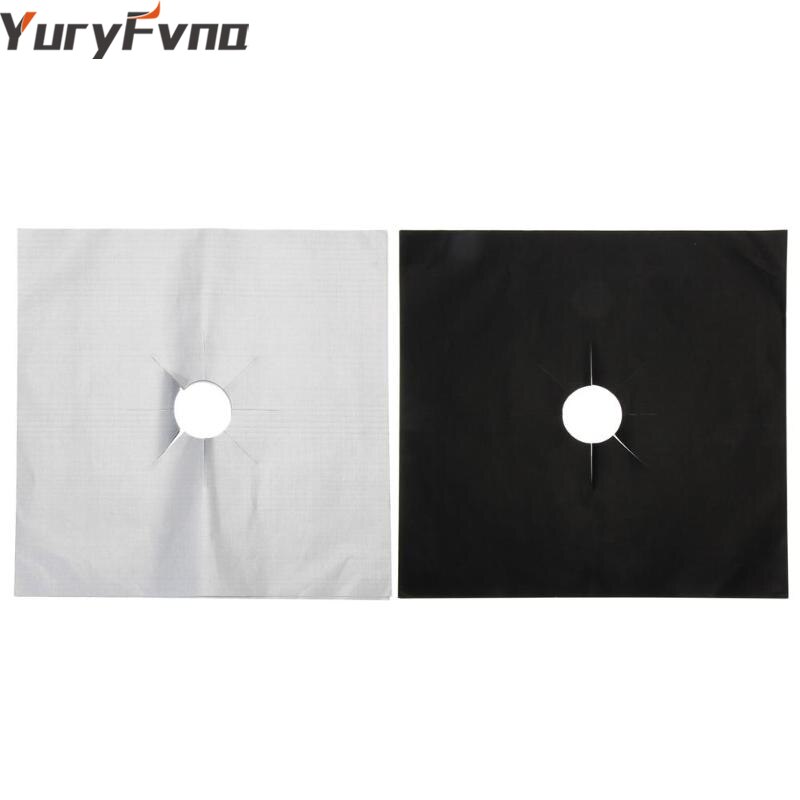 YuryFvna Reutilizáveis Protetor de Tampa Anti-Aderente Fogão A Gás Queimador Do Fogão A Gás Fogão A Gás Protetor Forro Mat Trivet fácil limpo