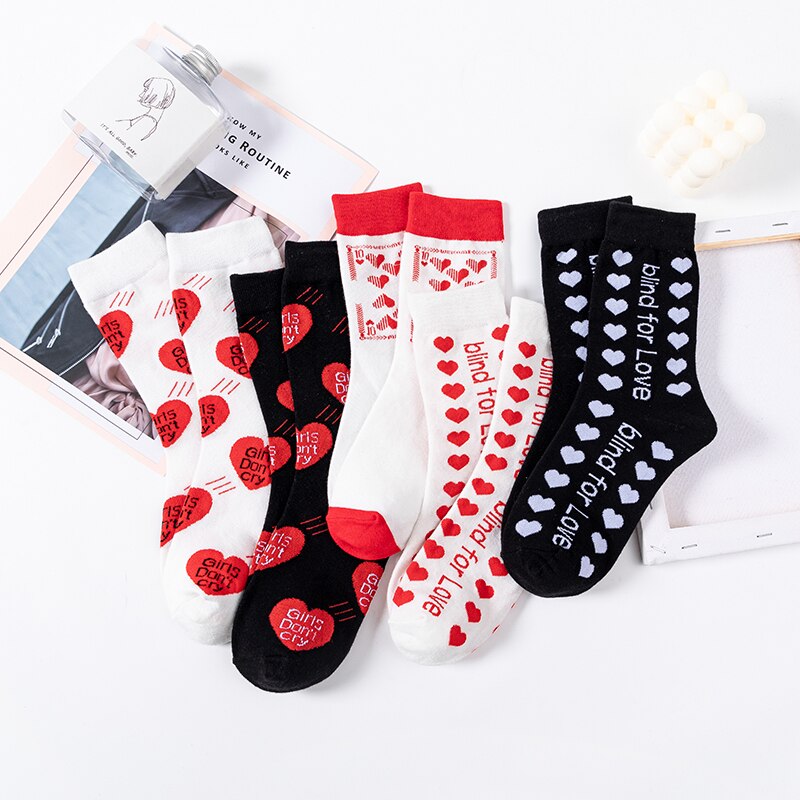 Love Letter Men and Women Socks Cotton Red Hearts ... – Grandado