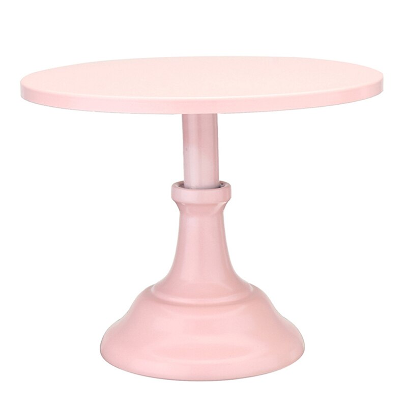 Soporte de exhibición para en casa, decoración de boda, bandeja de cumpleaños de hierro forjado, soporte de pastel de escritorio, bandejas de Decoración de mesa: Pink / 10inch