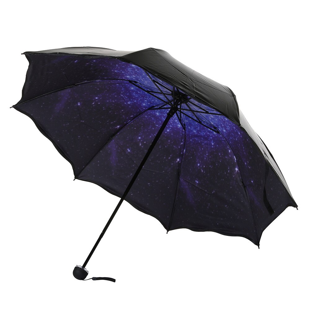 umbrella Non-slip handle Foldable umbrella Travel Parasol Folding Rain Windproof Umbrella Double Folding Anti-UV Sun/Rain W916