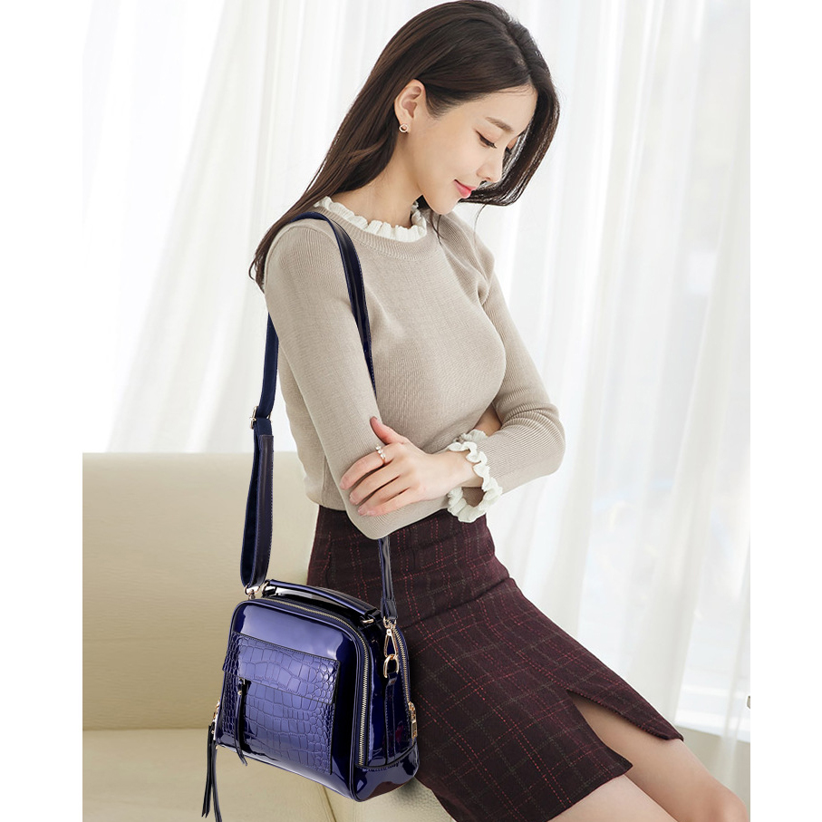 Patent Lederen Handtassen Mode Herfst Winter Vrouwen Tassen Mode Leer Shell Tas Draagbare Schoudertas Gn-Sb-qpstbk