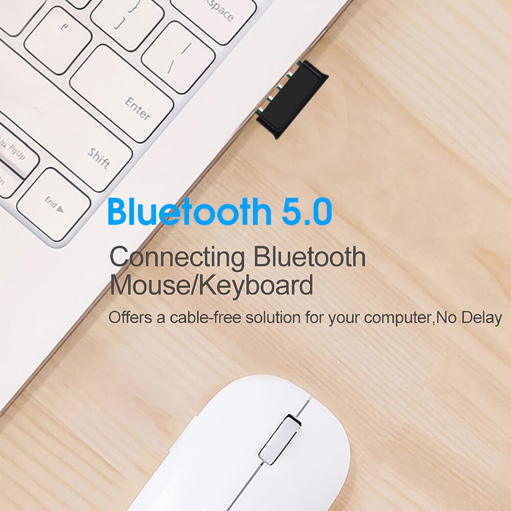 Kebidu USB Bluetooth 5.0 adaptateur récepteur sans fil Mini USB Bluetooth Dongle récepteur souris d'ordinateur portable clavier accessoires