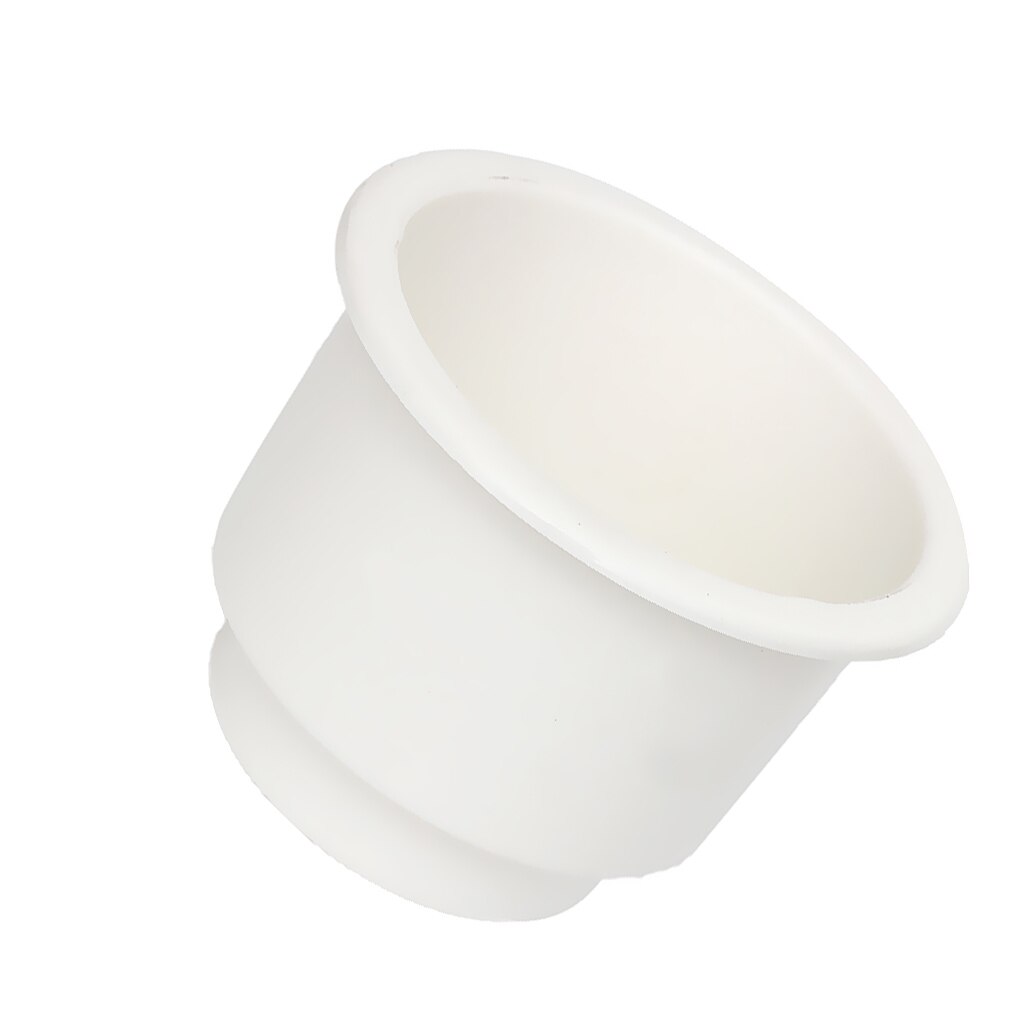 Soporte de posavasos blanco para coche, orificio de drenaje lateral de almacenamiento empotrado, para barco marino, RV, automóvil, 1 unidad