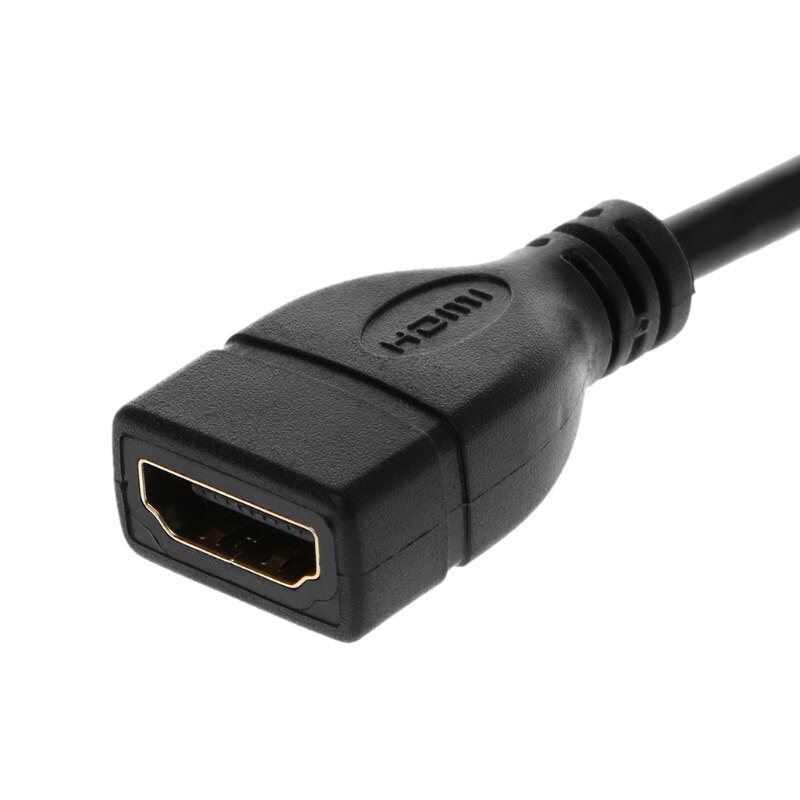 90 Graden Haakse Mini Usb Hdmi Male Naar Hdmi Female Extension Data Kabel 21Cm