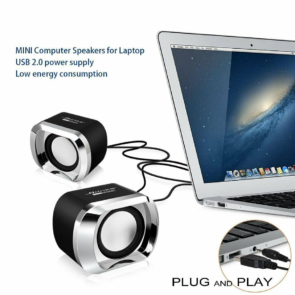 HobbyLane Mini Computer Speakers USB AUX Jack 3.5mm PC Desktop Laptop Stereo Wired Sound Subwoofer Computer Speakers d29