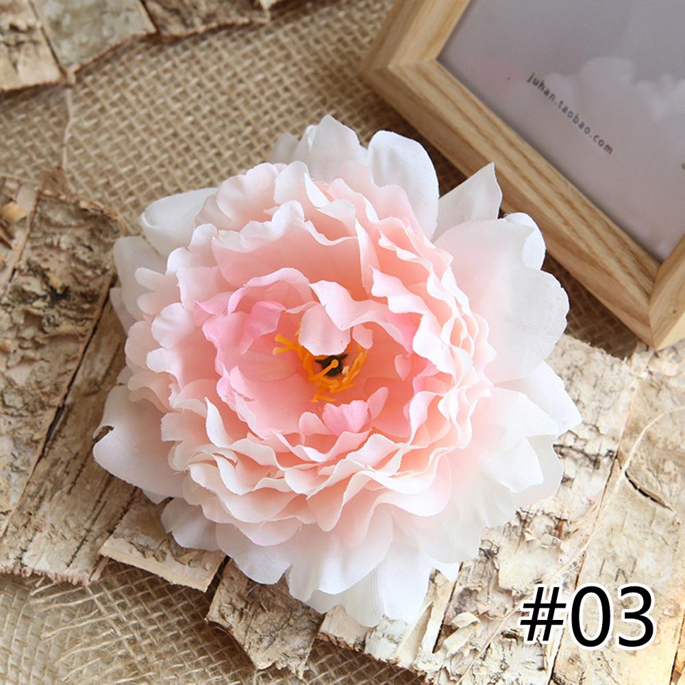 1PCS Peony Flower Heads Decorative Scrapbooking Artificial Flower For Home Wedding Birthday Party Decoration Supplies: Pink
