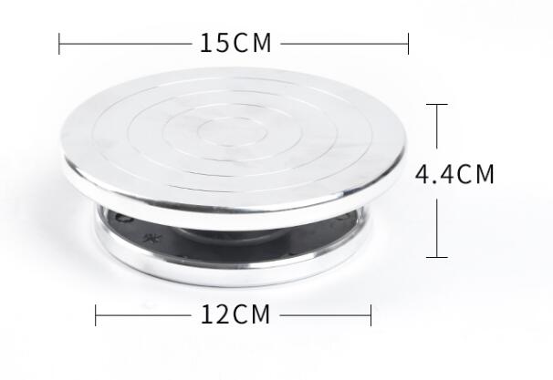 8-30cm Pottery Wheel Alloy Heavy Duty Metal Pottery Decorating Banding Wheel Quite Smooth turning pottery tools Stand Turntable: 15 12cm 05