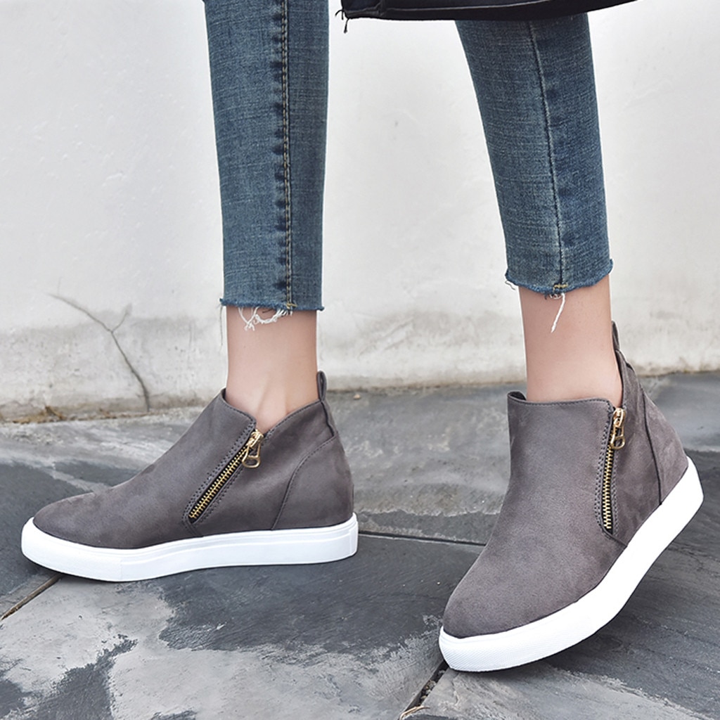 Femmes chaussures plates chaussures à semelles compensées respirant confortable marche bottines chaussures décontractées baskets classique hiver travail chaussures