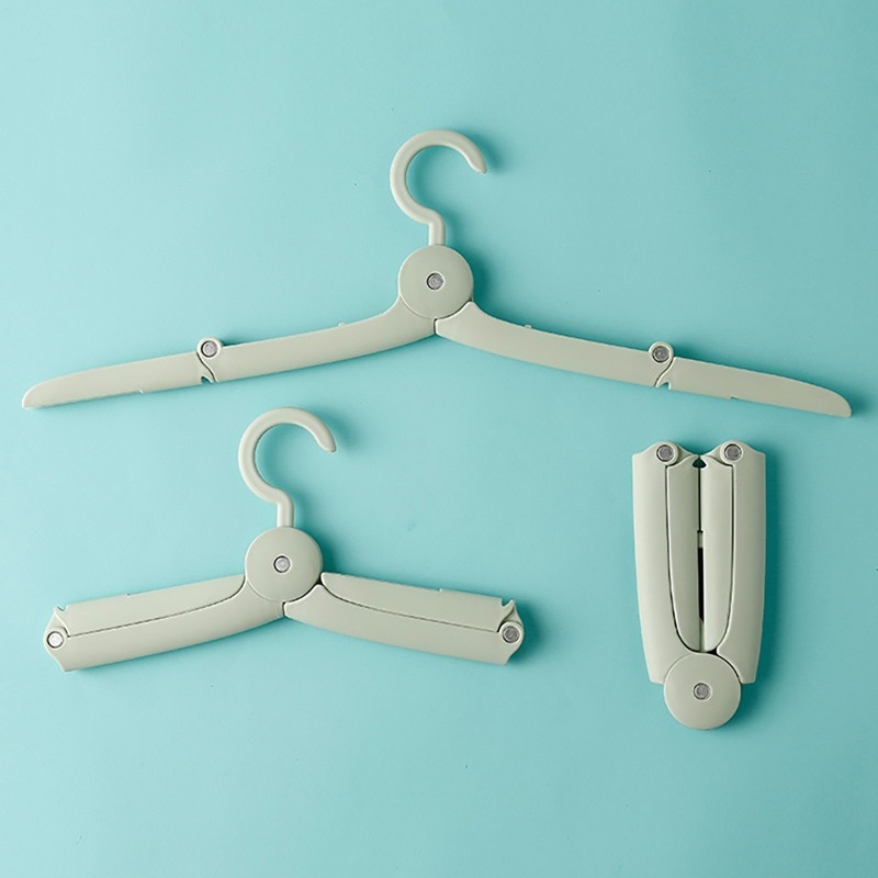 1PC Mini Foldable Portable Clothes Plastic Hangers Multifunction Travel Folding Hanger Travel Artifact Suit Laundry Drying Rack