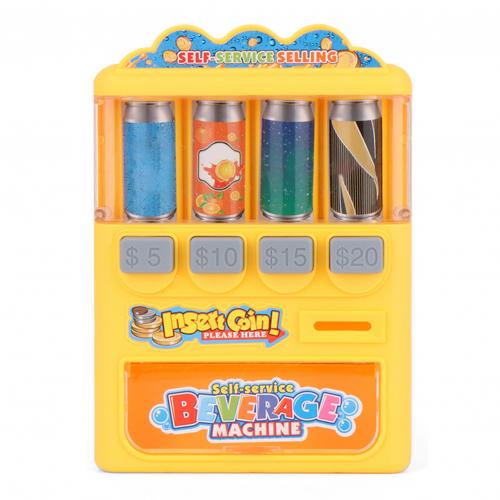 Drinks Vending Machine Education Learning Shopping Game Boy Girl Play House Toy: Yellow