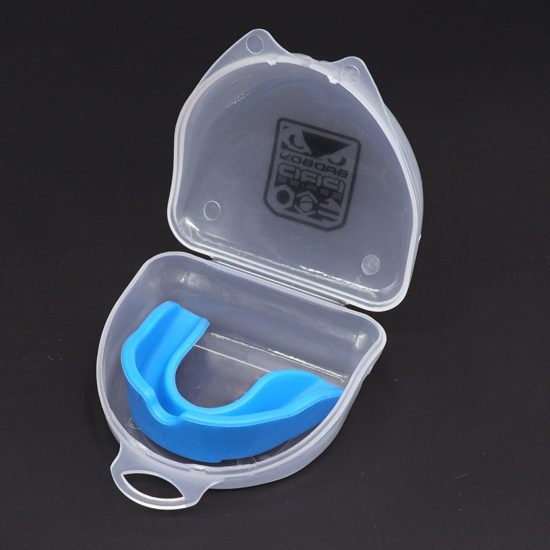 Protège-bouche de Sport, Protection Anti-molaire, pour boxe, Sanda, karaté, Taekwondo, combat, basket-ball, Football: Sky blue with Box