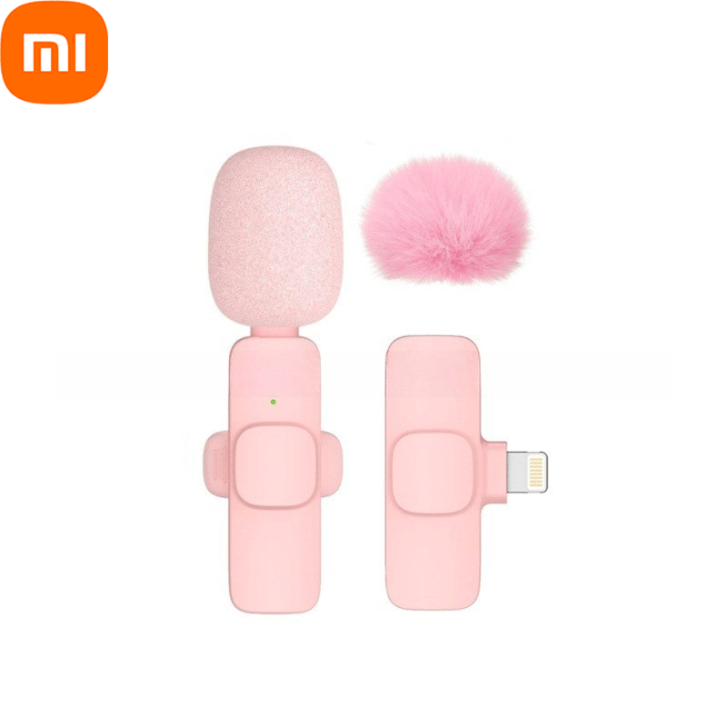Xiaomi pinkes kabelloses lavalier-mikrofon für iphone, Android, pc, Live-Spielen, smartphone, tragbares mikrofon für Audio-- und videoaufnahmen, vlogging: Grau