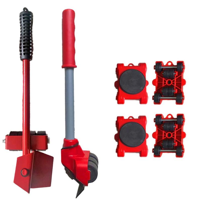 5pcs Portable Home Trolley Lift Elaborate Manufacture Prolonged Durable Move Transport Mover for Heavy Furniture Moving
