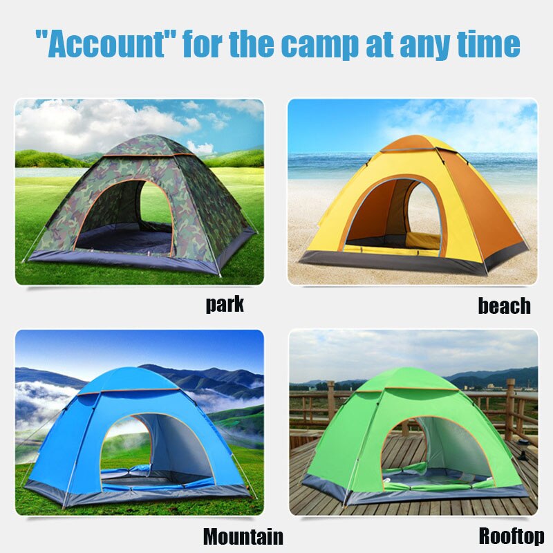 Outdoor Automatic Camping Tent Folding Fast Open Travel Beach Camp Garden Sun Shade Tent MVI-ing