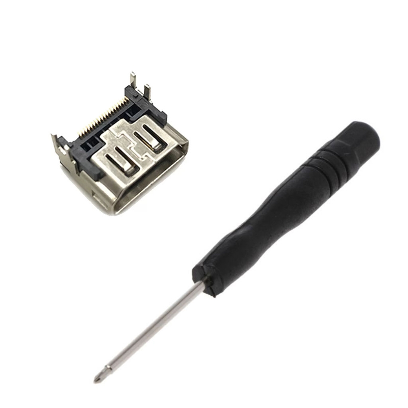 Ersatz-anschlussbuchse für  ps5 hdmi-kompatible anschlüsse mit schraubendreher